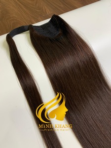 Extensions de cheveux vierges Remy du Vietnam, queue de cheval, à fixer par ruban, lisses et ondulées, 8-32 pouces, toutes les couleurs, haute qualité, prix de gros - Product Image 5