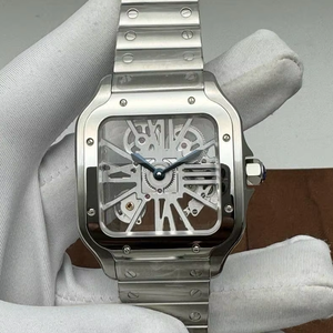 นาฬิกาอัตโนมัติโครงเหล็กสแตนเลสขนาด 41 มม. คุณภาพสูง หน้าปัดตัวเลขโรมัน สายแบบติดตัวเรือน กลไก ETA พร้อมฟังก์ชั่นวันที่ - Product Image 1