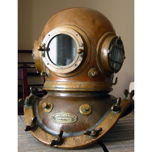 Réplica del Casco de Buceo Mark V de la Marina de los Estados Unidos, Cobre y Latón Macizos, Decoración Marítima Antigua, Coleccionable para Buceadores, Decoración para el Hogar - Product Image 6