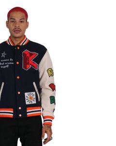 Custom <b>Patchwork</b> Wool <b>Jacket</b> Embroidery Patches Vintage Letterman College Baseball Bomber Varsity Casual Fleece Lining - Product Image 4