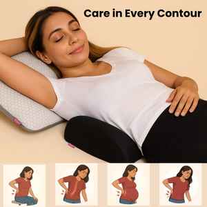 High Quality Durable & Comfortable Embroidered Memory Foam Lumbar Cushion Portable & Foldable Seat Pad Back Cushion - Product Image 6