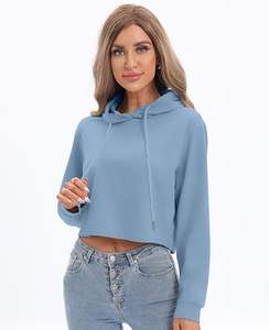 เสื้อฮู้ดผู้หญิงแบบสั้น แฟชั่นทรงเข้ารูป สวมใส่สบาย ขายส่ง - Product Image 4