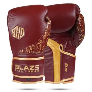 ถุงมือชกมวยหนังวัวแท้ BLAZE FIGHTGEAR ปิดด้วยแถบตีนตุ๊กแก ระบายอากาศได้ดี แห้งเร็ว จับกระชับมือ ปรับแต่งได้ - Product Image 2