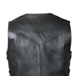 Gilet de sécurité pour moto en cuir véritable de haute qualité, pour hommes, grandes tailles, course, conduite, logo personnalisé disponible, imperméable, respirant - Product Image 5