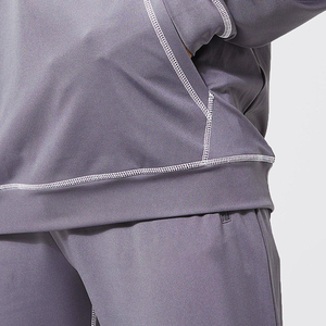 Conjunto Deportivo Informal para Hombre, Color Gris, con Capucha, Manga Larga, Corte Regular, Transpirable, Pantalones Deportivos de Otoño con Bolsillos Laterales - Product Image 5