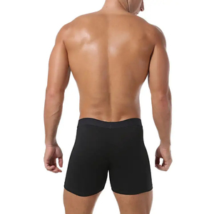 Custom Underwear Comfortable Plus Size Men <b>Boxer</b> Briefs Shorts Logo 100% Cotton Hot Underwear Compression Shorts for Gym - Product Image 5