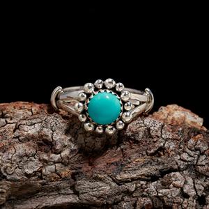 Handmade Jewelry Bulk Environmental Friendly Fast Fashion Wholesale 925 Sterling Silver Plated Women's Arizona <b>Turquoise</b> <b>Rings</b> - Product Image 4
