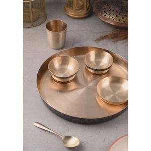Juego de Vajilla de Bronce Royal Kansa con Juego Completo de Thali para Cenas de Lujo y Ocasiones Especiales - Product Image 4