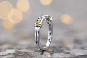 Modern Style Round Cut Lab Grown Diamond Luxury Band <b>Rings</b> for Unisex 14K White Gold Anniversary Lovers Gift For Party Charms - Product Image 3
