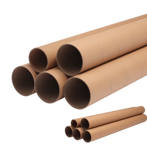 Tubos de Cartón Kraft Marrón para Embalaje Exprés, Tubo de Papel para Rollo Textil, VINAGREEN PACK - Product Image 1