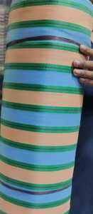 Rollo de Tela Tejida de Nailon Recubierto de PVC Reciclado, Ecológico, con Múltiples Rayas, Textil Duradero de Peso Medio para Bolsas de Compra - Product Image 4