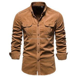 Chemises décontractées d'été à col montant personnalisées Chemises à séchage rapide 100% coton Chemises pour hommes au design élégant de qualité supérieure - Product Image 6
