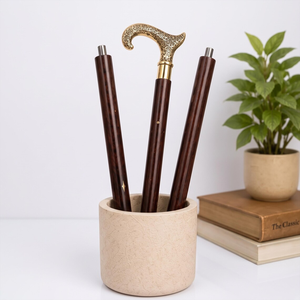 Bastón de Madera Hecho a Mano, Estilo Derby, con Mango de Metal Tallado Ornamentado, Bastón Clásico Vintage, Elegante - Product Image 3