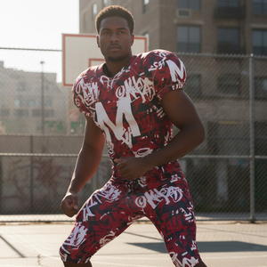 ชุดอเมริกันฟุตบอลแบบซับลิเมชั่นเต็มตัว ออกแบบเองได้ พร้อมโลโก้ทีมและหมายเลข คุณภาพสูง สำหรับการแข่งขันระดับมืออาชีพ - Product Image 6