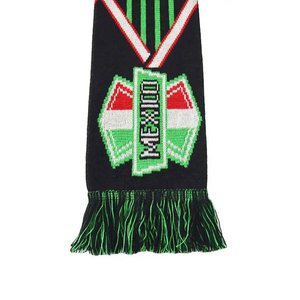 Bufanda de Fanático al por Mayor, Bufanda Deportiva Tejida con Logotipo Personalizado en Color Negro, Bufanda de Fanático de Fútbol para Hombre - Product Image 5