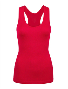 Women Ribbed Scoop Neck Sleeveless Tank <b>Top</b> Solid Color Breathable Yoga Activewear - Product Image 5