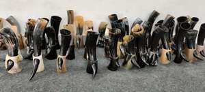 Cuerno Vikingo Pulido de la Mejor Calidad para Beber, con Soporte de Cuerno y Soporte de Cuero, 400 ml, Cuernos Vikingos de la India en Venta - Product Image 5