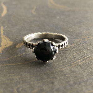 Designer <b>Black</b> Onyx Fashion <b>Ring</b> 2.6 Grams - Product Image 1
