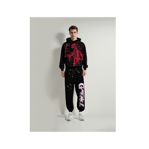 Sudadera con Capucha Estilo Y2K, Diseño Gótico Informal con Estampado de Letras y Calaveras, Sudadera de Moda para Hombre - Product Image 5