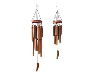 Campana de Viento Ecológica de Bambú, Estilo Art Deco, Hecha a Mano en Vietnam, Decoración Colgante para Jardín Exterior, Cafetería, 35 cm - Product Image 1