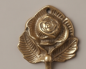 Artisanal Rose Design Wall Metal <b>Hooks</b> <b>With</b> Antique Design Perfect for Home Decor And Elegant Storage Solutions - Product Image 2