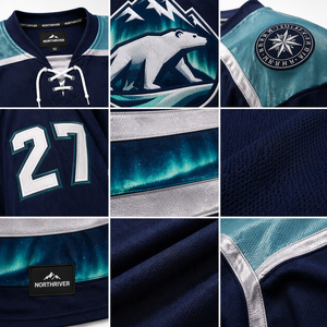 Jersey de Hockey sobre Hielo Directo de Fábrica, Venta al Por Mayor, Poliéster Premium, OEM, ODM, Logotipo Personalizado, Bordado, Sublimación, Tackle Twill - Product Image 3