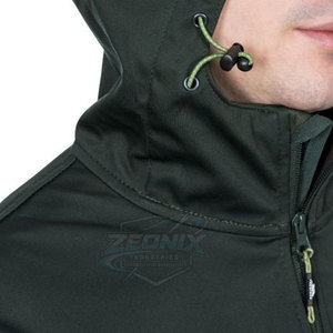 Veste d'hiver softshell pour homme, design personnalisé, col à capuche, respirante, séchage rapide, logo sur le devant, vente en gros - Product Image 5