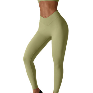 Conjunto de Pantalones de Yoga de Cintura Alta sin Costuras para Mujer con Logotipo Personalizado, Sujetador Deportivo, Nuevo Diseño, Secado Rápido, Ropa Deportiva para Gimnasio, Leggings Transpirables - Product Image 4