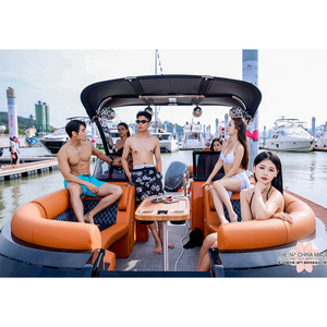 Bateau ponton de 22 pieds, sur mesure, haute performance, pour lac ou mer, idéal pour les fêtes de luxe, la pêche, le transport de passagers, les taxis nautiques et l'utilisation commerciale. - Product Image 6
