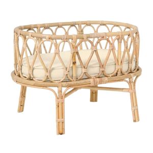 High Quality Rattan Doll Bed for Medium Size Bassinet Rattan Doll Cradle for Kids Pretend Play Baby Doll Furniture Bulk - Product Image 1