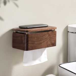 Natural Wood <b>Tissue</b> Box Storage <b>Holder</b> with Smooth Finish - Product Image 1