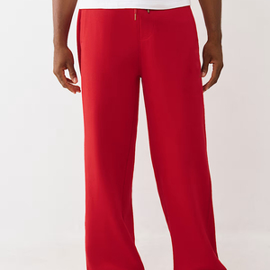 Men's Plus Size Winter Warm Breathable Cotton Fleece Pants Custom Printed <b>Lace</b> Fur Lining Drawstring <b>Elastic</b> Thick Joggers - Product Image 3