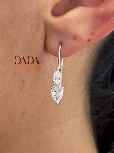 Luxury Pear Cut Lab Grown <b>Diamond</b> Drop Hoop <b>Earrings</b> for Women Elegant White Gold <b>Diamond</b> <b>Dangle</b> <b>Earrings</b> for Everyday Wear - Product Image 1