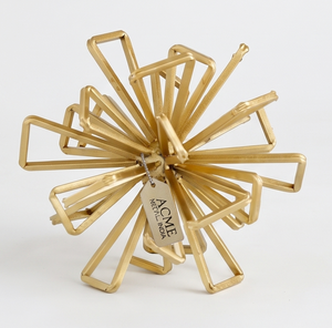Escultura Metálica Geométrica de Lujo Chapada en Oro, Arte Contemporáneo, Decoración de Mesa para el Hogar, Sala de Estar, Diseño Abstracto, Hecho a Mano - Product Image 5