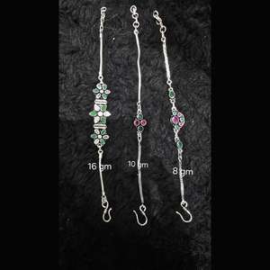 Conjunto de Pulseras de Plata de Ley 925 Hechas a Mano con Piedras Preciosas de Diamante, Pulseras de Cadena y Eslabones Modernas para Mujer - Product Image 2