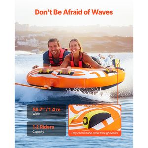 Tubo Gonfiabile Trainabile per 1-2 Persone, Capacità 340 libbre, Tubi in PVC per Barche, Durevoli e Leggeri - Product Image 2
