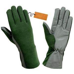 ถุงมือบิน Nomex แบบกำหนดเองสำหรับธุรกิจ B2B ป้องกันเปลวไฟ หนังแกะคุณภาพพรีเมียม สำหรับยุทธวิธี การบิน การยิงปืน การล่าสัตว์ อุปกรณ์ป้องกัน - Product Image 1