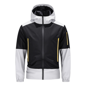 Chaqueta Cortavientos Impermeable con Capucha y Bloques de Color para Hombre 2025, OEM, para Senderismo al Aire Libre, Deportiva, con Cremallera Completa y Múltiples Bolsillos, Venta al Por Mayor - Product Image 5