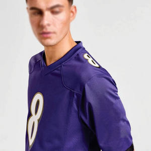 Camiseta de Fútbol Americano Personalizada al por Mayor para Hombre, Moderna, de Malla, Manga Corta, Uniforme de Equipo con Etiqueta Privada OEM Personalizada - Product Image 3