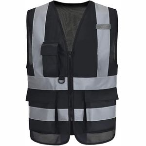Gilet de sécurité réfléchissant vert haute visibilité, logo personnalisé, vêtements de travail unisexes, matière polyester, classe 2 ANSI - Product Image 5