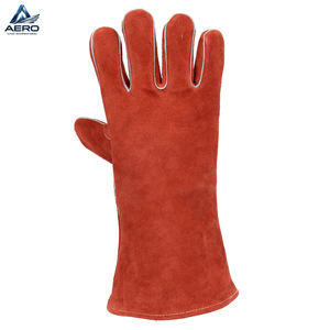 Guantes de Soldadura de Cuero de Alta Protección, Color Rojo Reforzado, Resistentes a la Abrasión y a las Chispas, del Mejor Proveedor 2026 - Product Image 4
