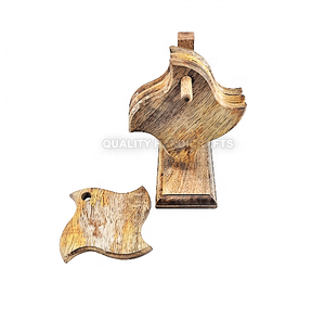 Creative New Design Mango Wood Coasters Holder 4-Piece <b>Set</b> Cup Mats for Drinks <b>Plate</b> Coaster for Beverage Tabletop Accessories - Product Image 1