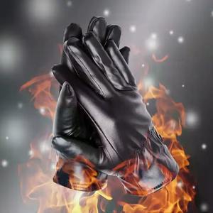 Gants d'hiver en cuir véritable chauds avec doublure thermique pour les activités de plein air, la conduite et la protection contre le froid - Product Image 6