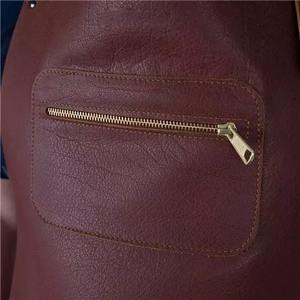 Delantal de cuero impermeable y elegante para asar a la parrilla, carpintería, de alta resistencia, antiarrugas, con diseño de logotipo personalizado. - Product Image 4