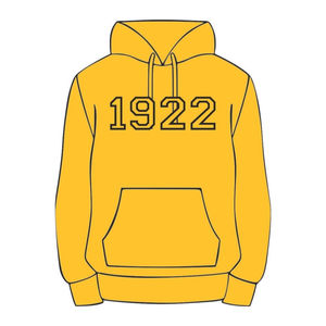 Sudadera con Capucha Dorada de la Hermandad Griega Sigma Gamma Rho, Año de Fundación 1922, Mezcla de Algodón Premium, SGRho, Divine Nine, Ropa HBCU - Product Image 2