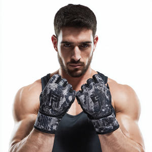 Guantes de Neopreno Estampados para Gimnasio, Guantes de Sublimación para Levantamiento de Pesas, Guantes de Entrenamiento de Neopreno con Agarre Fuerte para Powerlifting - Product Image 2