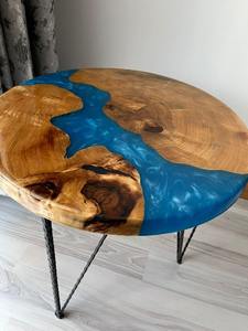 Tablero de Mesa de Resina y Madera con Piedras en Resina Epoxi Transparente, Decorativo para Hogar, Oficina y Restaurante, Personalizado - Product Image 2