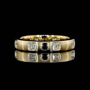Anillo de Compromiso Clásico con Corte Asscher, Diamante Cultivado en Laboratorio, Rodio, Oro Amarillo, Regalo de Boda, Oro 10K/14K/18K, Plata 925/935 - Product Image 1
