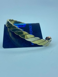 Vintage Style Brass <b>Copper</b> Gold Plated Cuff <b>Bracelet</b> with Magnet Stone Unisex Wedding Jewelry - Product Image 3