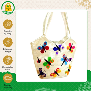 กระเป๋าช้อปปิ้งผ้ากระสอบป่านพิมพ์ลายทั้งใบ คุณภาพสูง จำหน่ายจำนวนมาก เป็นมิตรกับสิ่งแวดล้อม และสามารถปรับแต่งได้ พร้อมหูหิ้วผ้าฝ้าย - Product Image 2